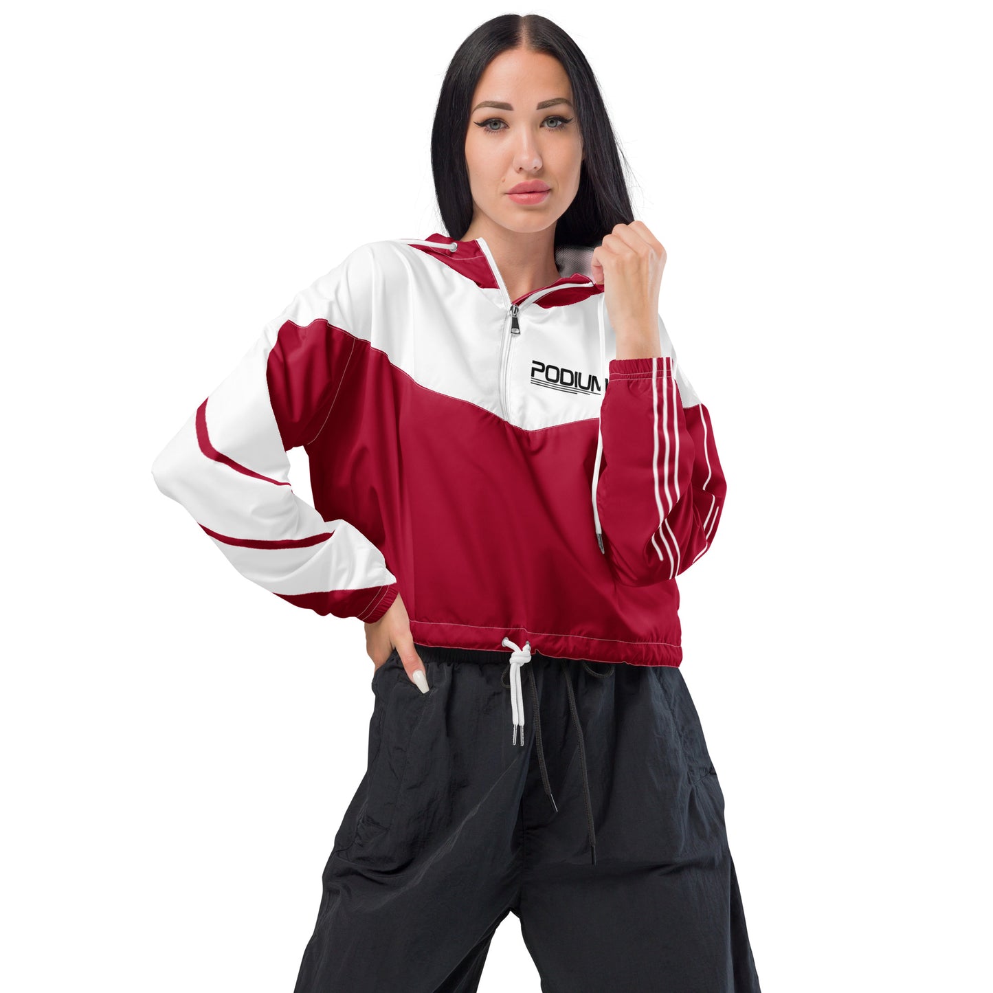 Fuel Life Cropped Windbreaker - Red